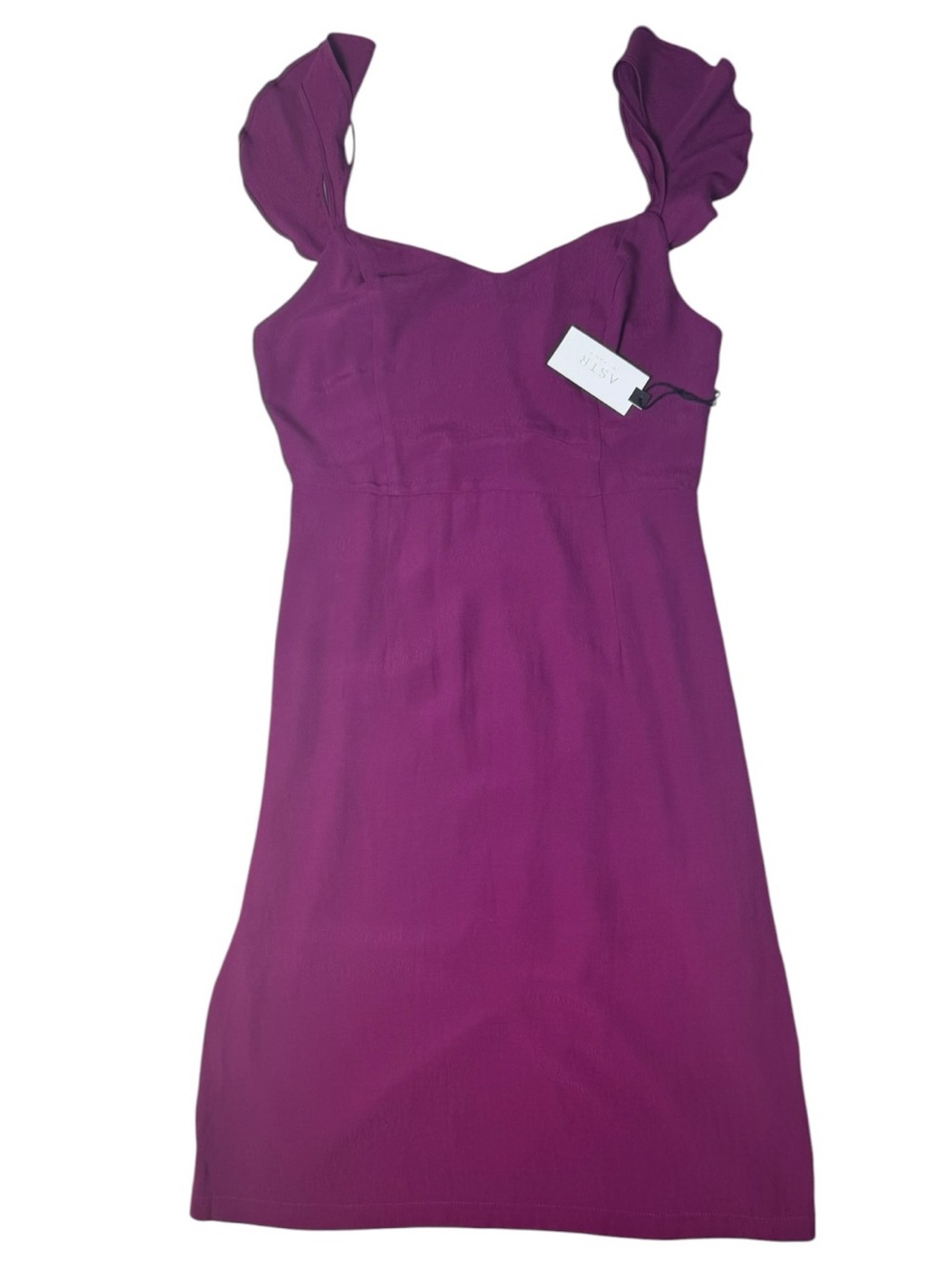 NWT ASTR The Label Purple Flutter Sleeve Midi Dress Medium - Picture 9 of 11